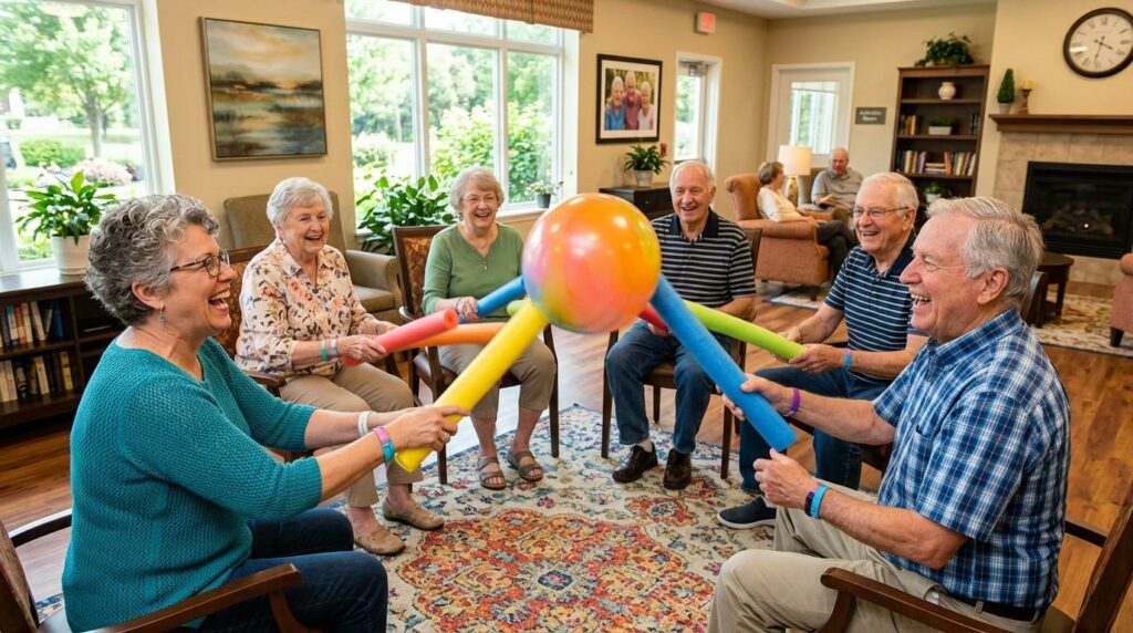Smiling older adult enjoying a peaceful retirement moment at a senior living community in Chaska, Minnesota.